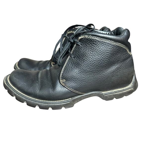 Cole Haan Black Leather Lace Up Booties - Size 8 - Picture 4 of 10